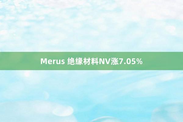 Merus 绝缘材料NV涨7.05%
